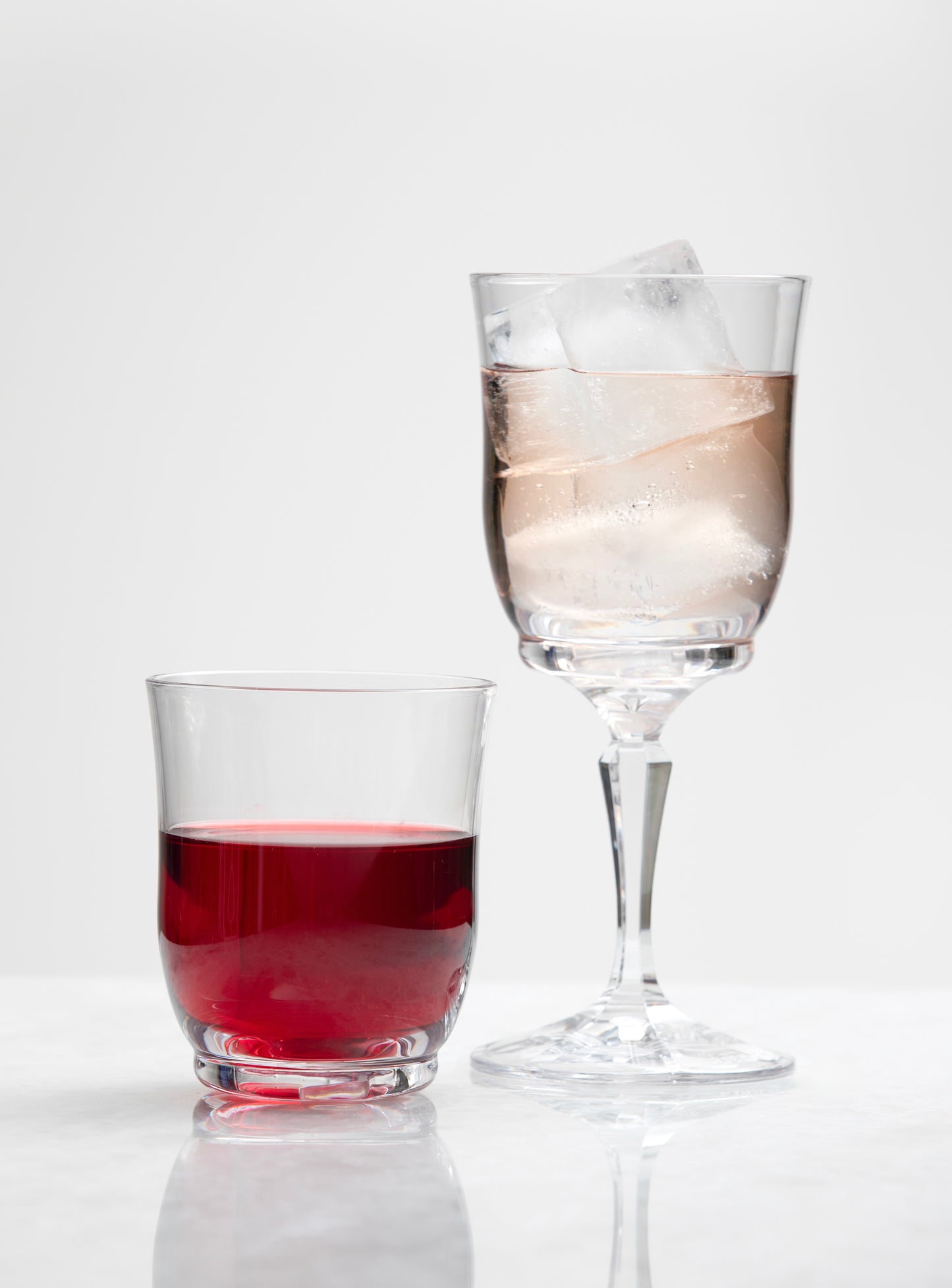 Clear Cut Tumbler with Twist off Stem, Set of 4