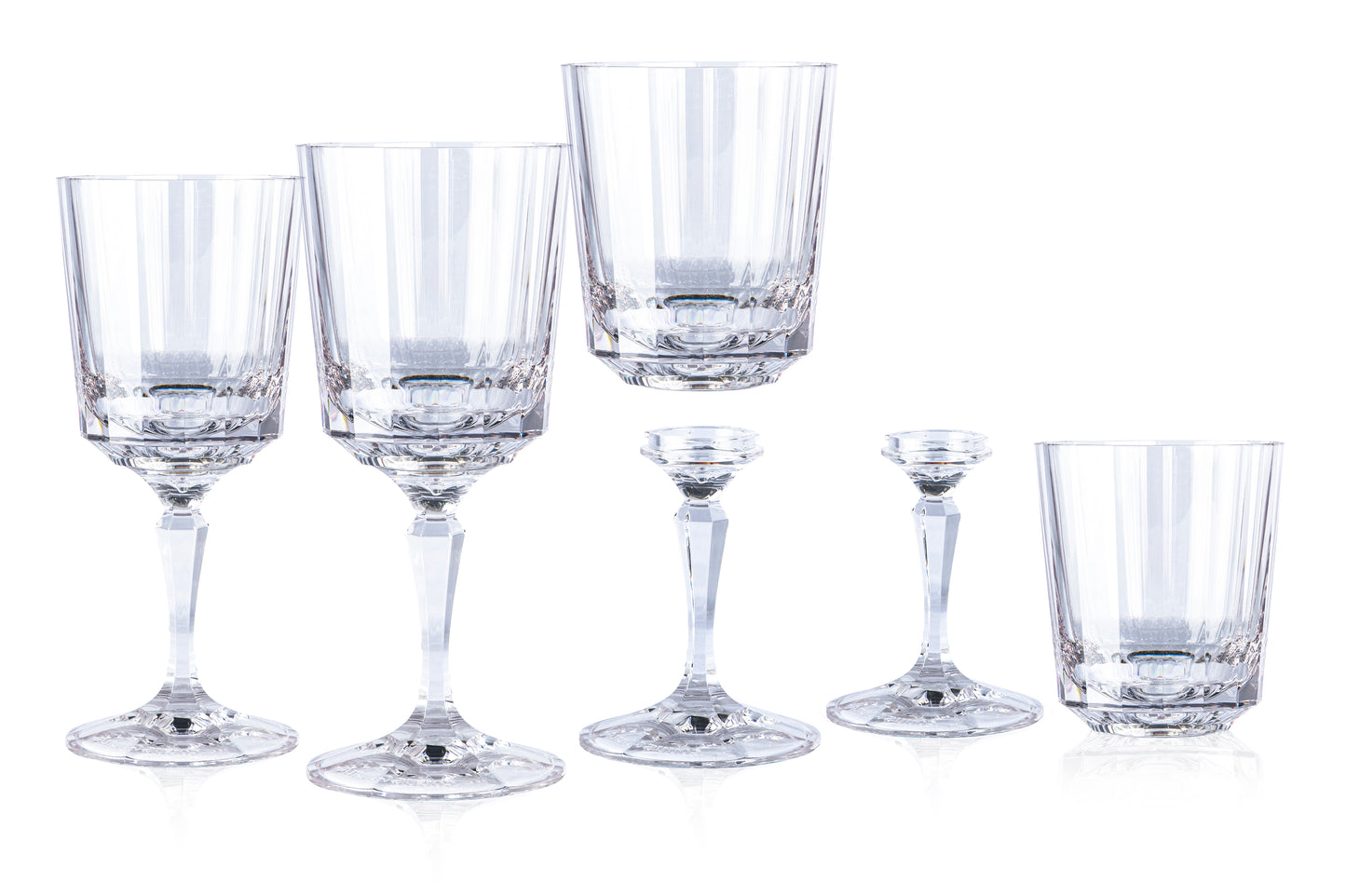 Fine Lines Tumbler with Twist off Stem, Set of 4