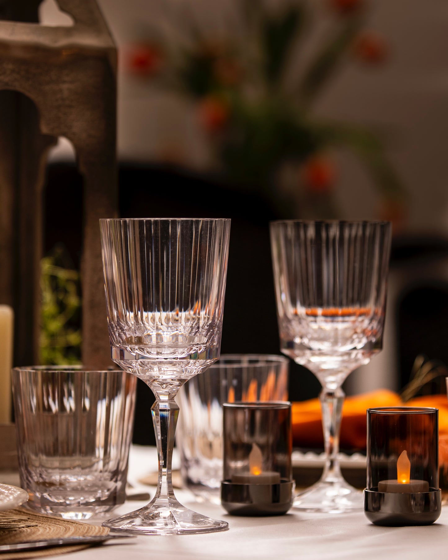 Fine Lines Tumbler with Twist off Stem, Set of 4