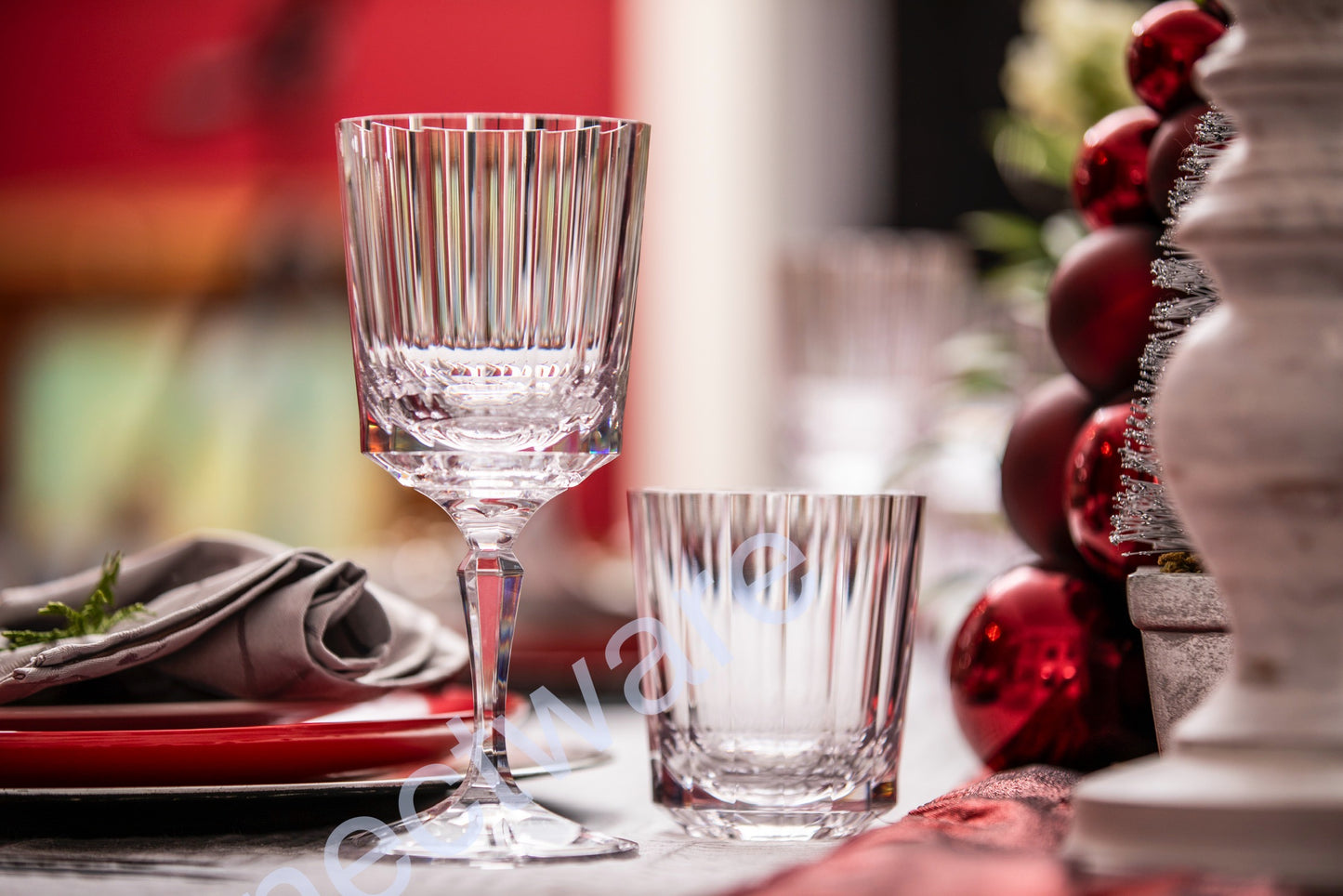 Fine Lines Tumbler with Twist off Stem, Set of 4