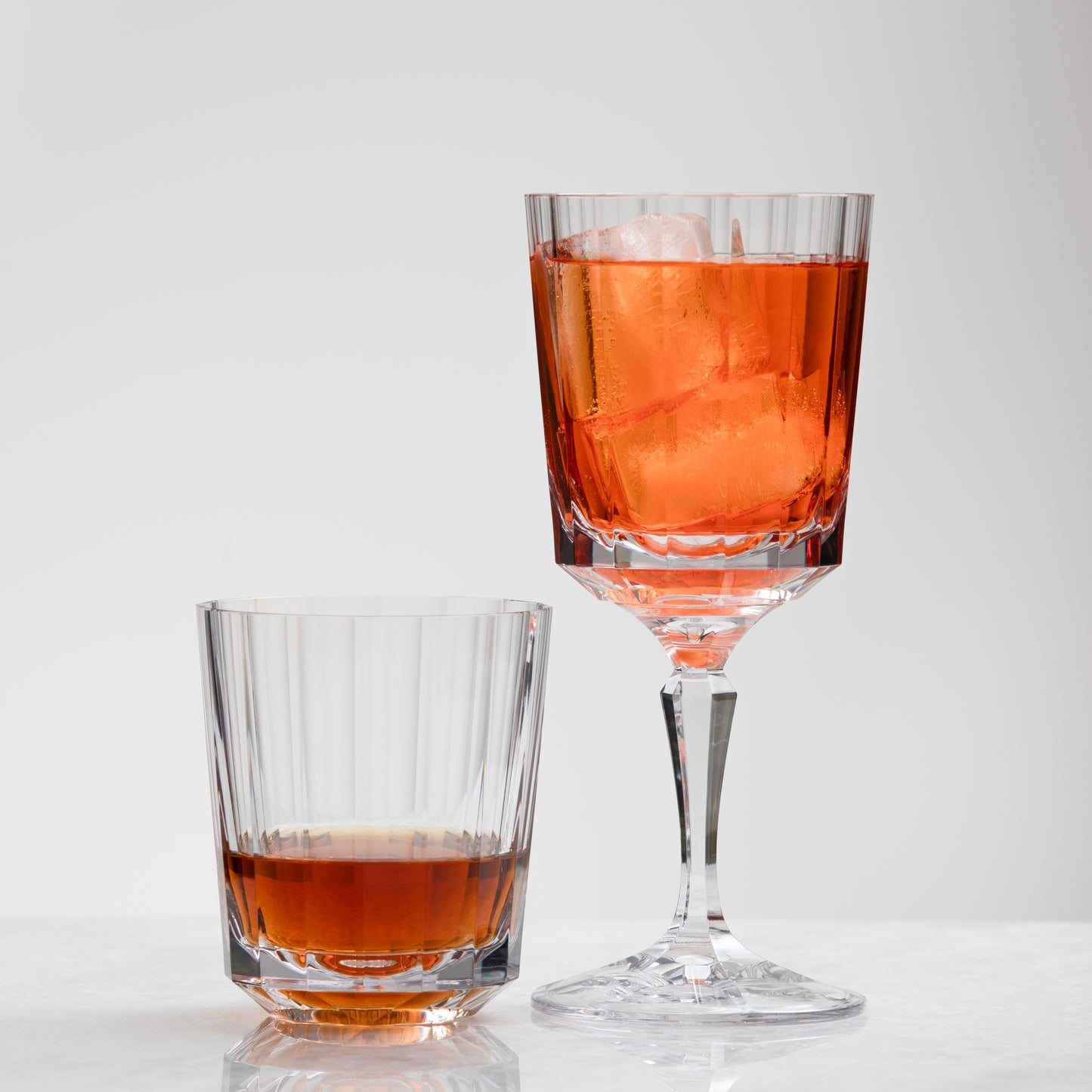 Fine Lines Tumbler with Twist off Stem, Set of 4