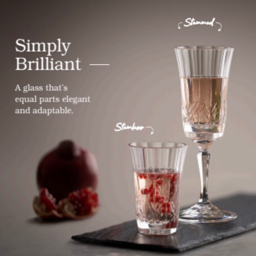 7 oz Brighton Tumbler with Twist off Stem, Gift Set of 4